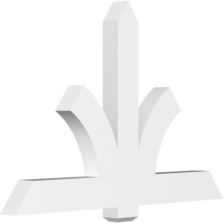Ekena Millwork Redmond Architectural Grade PVC Gable Bracket, 60"W x 40"H x 4"D x 6"F, 16/12 Pitch GBP060X40X0406RED00